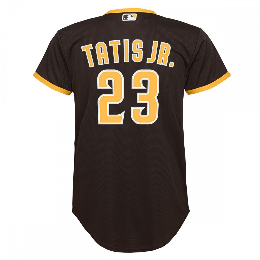 Fernando Tatis Jr. San Diego Padres Youth Alternate Replica Player Jersey - Brown-Pro Kit Vault | Brand New 26/27 Sports Jerseys